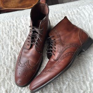 Winthrop leather chestnut brown Johen dress boot men’s size 11 soft lace up